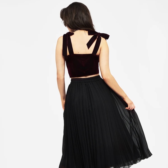 NWT Disturbia Lisette Velour Tie Strap Corset Top US 14/UK 18 - Picture 3 of 4